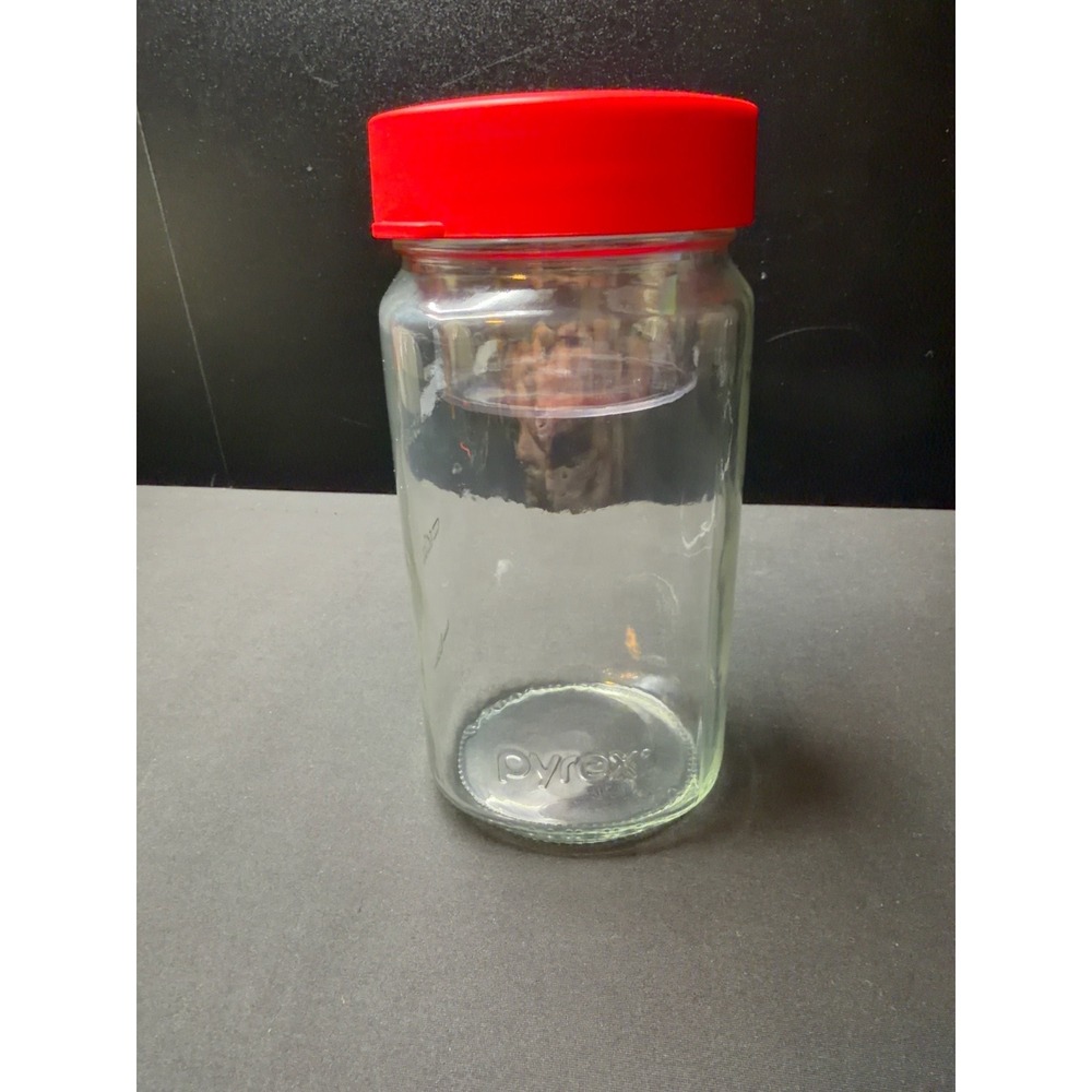 Pyrex Beyond Glass Take It! 32 Oz Jar Red Lid Measuring Storage Container